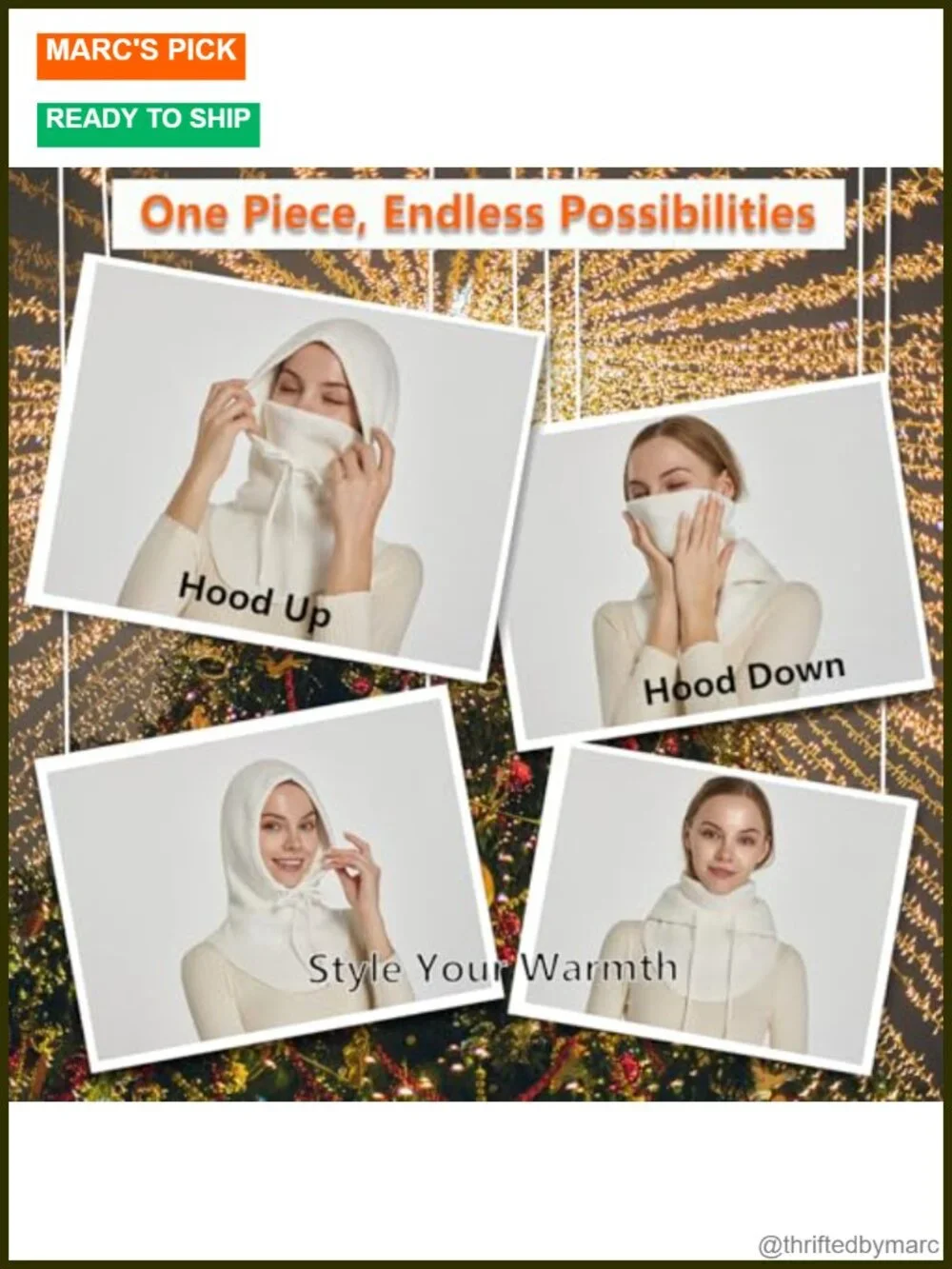 Knit Balaclava Winter Hat Face Mask Ski Mask Neck Warmer